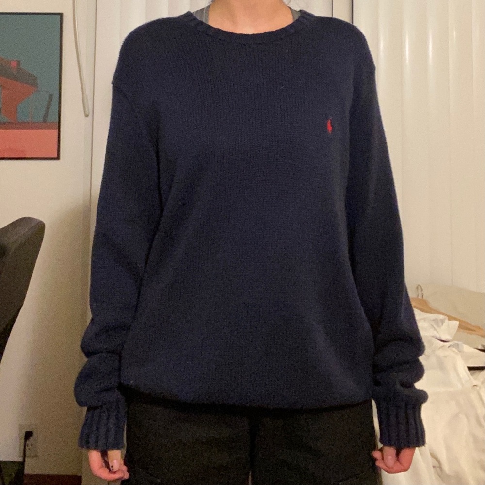Navy blue Ralph Lauren crewneck sweater M
